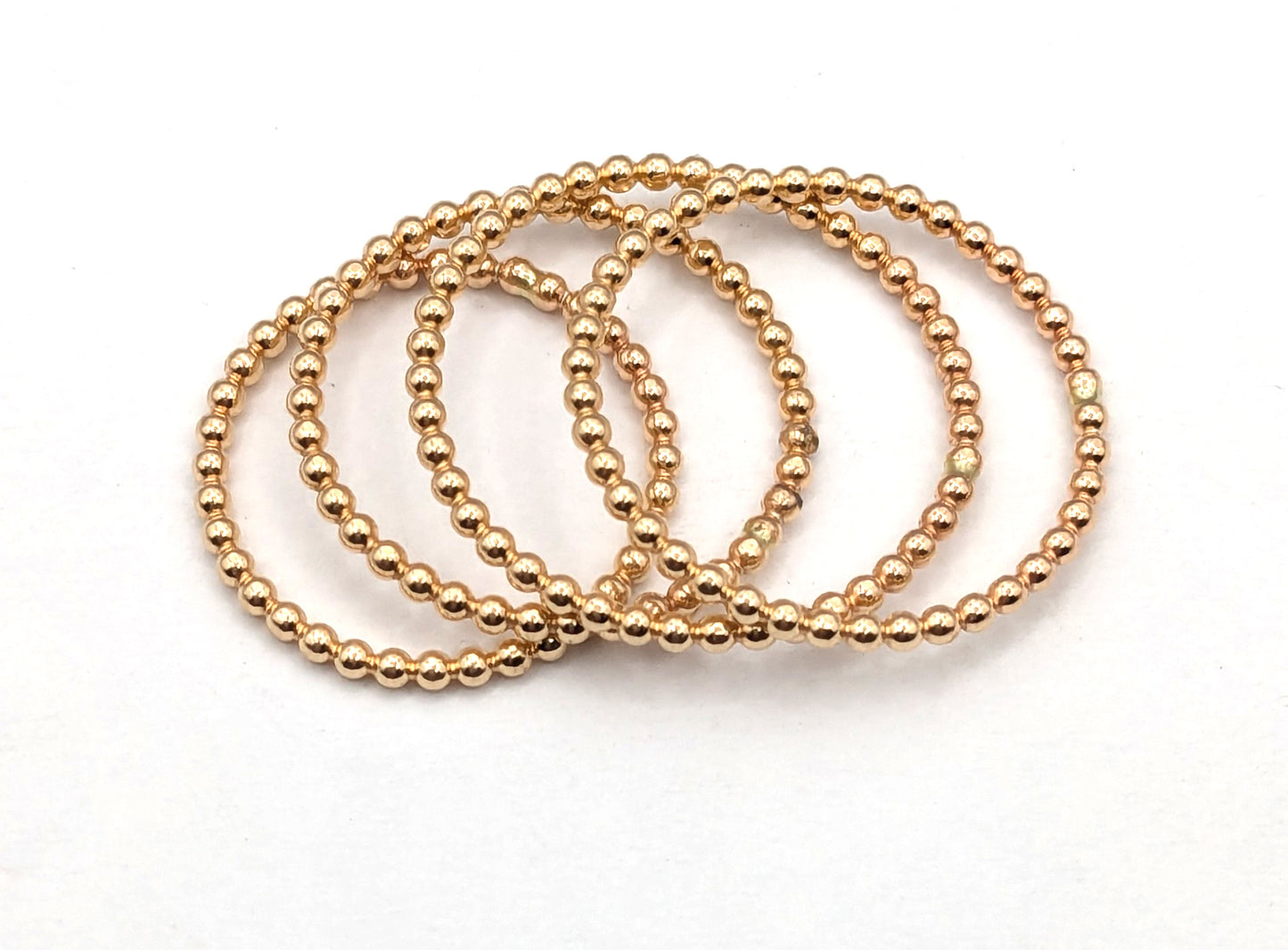 Thin Stackable Beadwire Ring