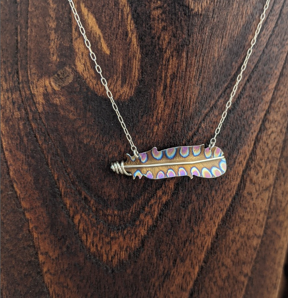 Titanium Feather Pendant
