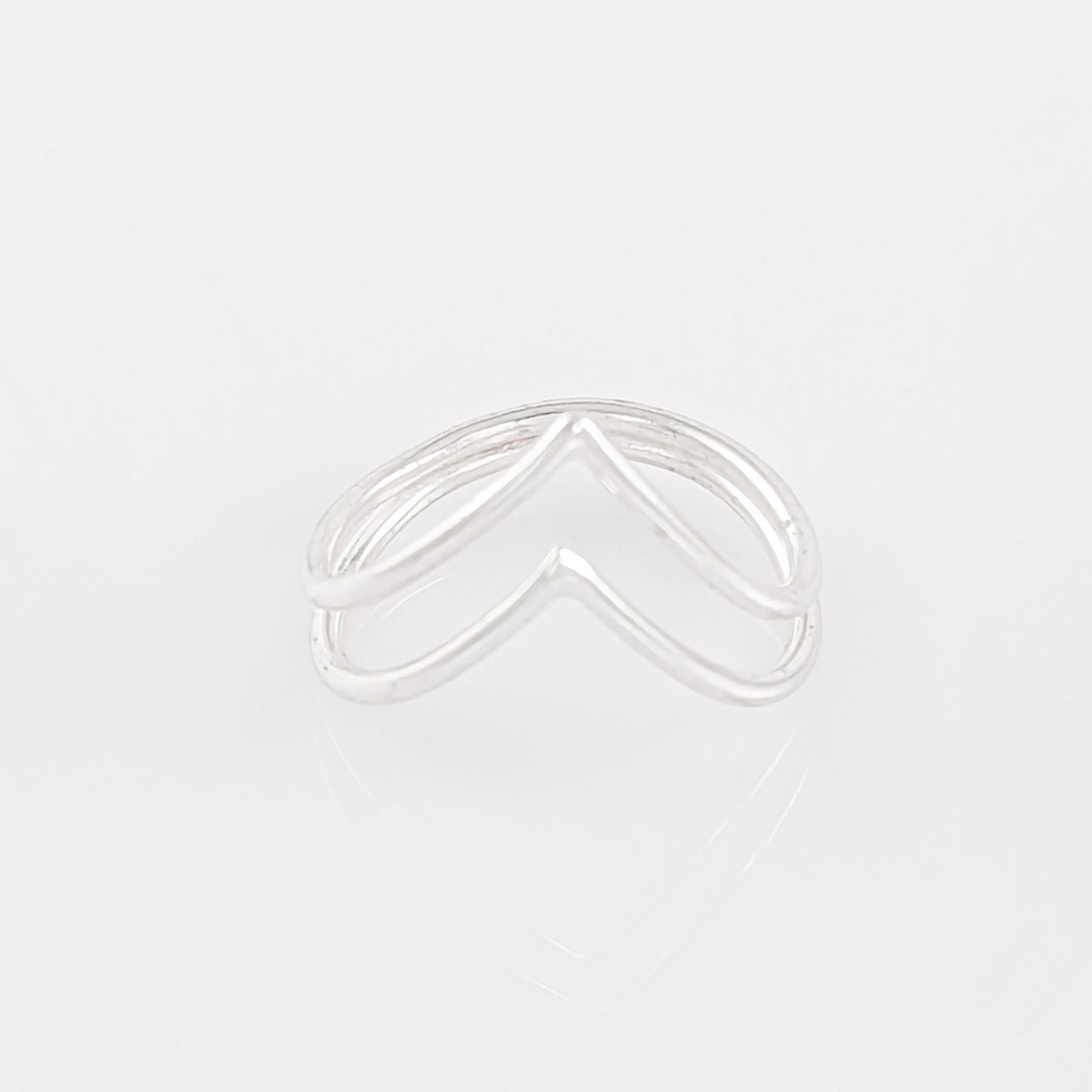 Double Chevron Stackable Ring