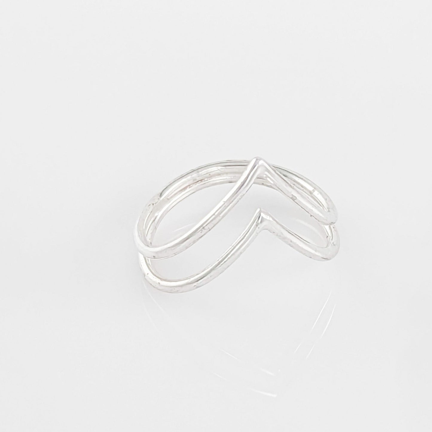 Double Chevron Stackable Ring