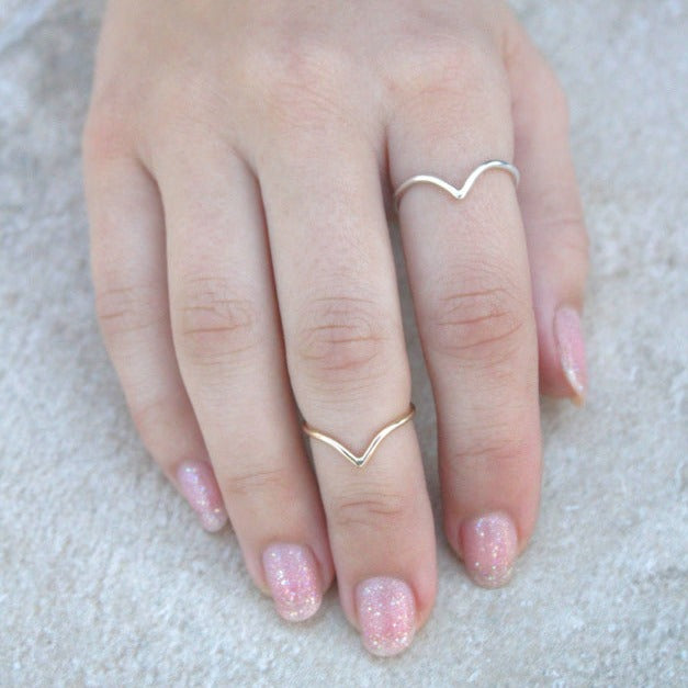 Chevron Stackable Ring