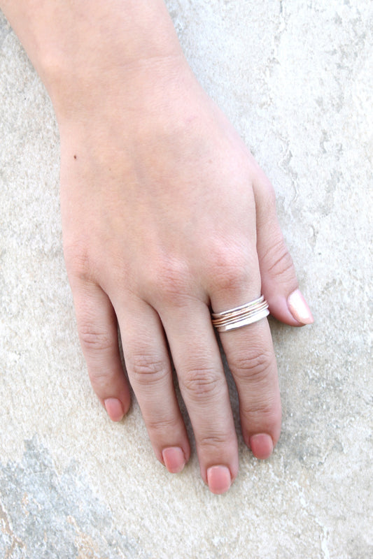 Tri Color Meditation Ring