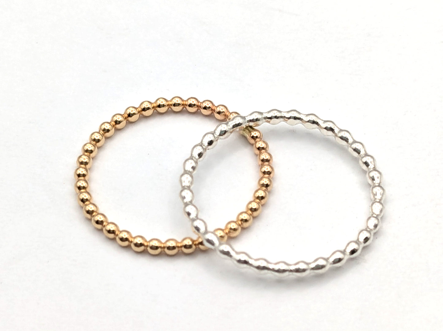 Thin Stackable Beadwire Ring