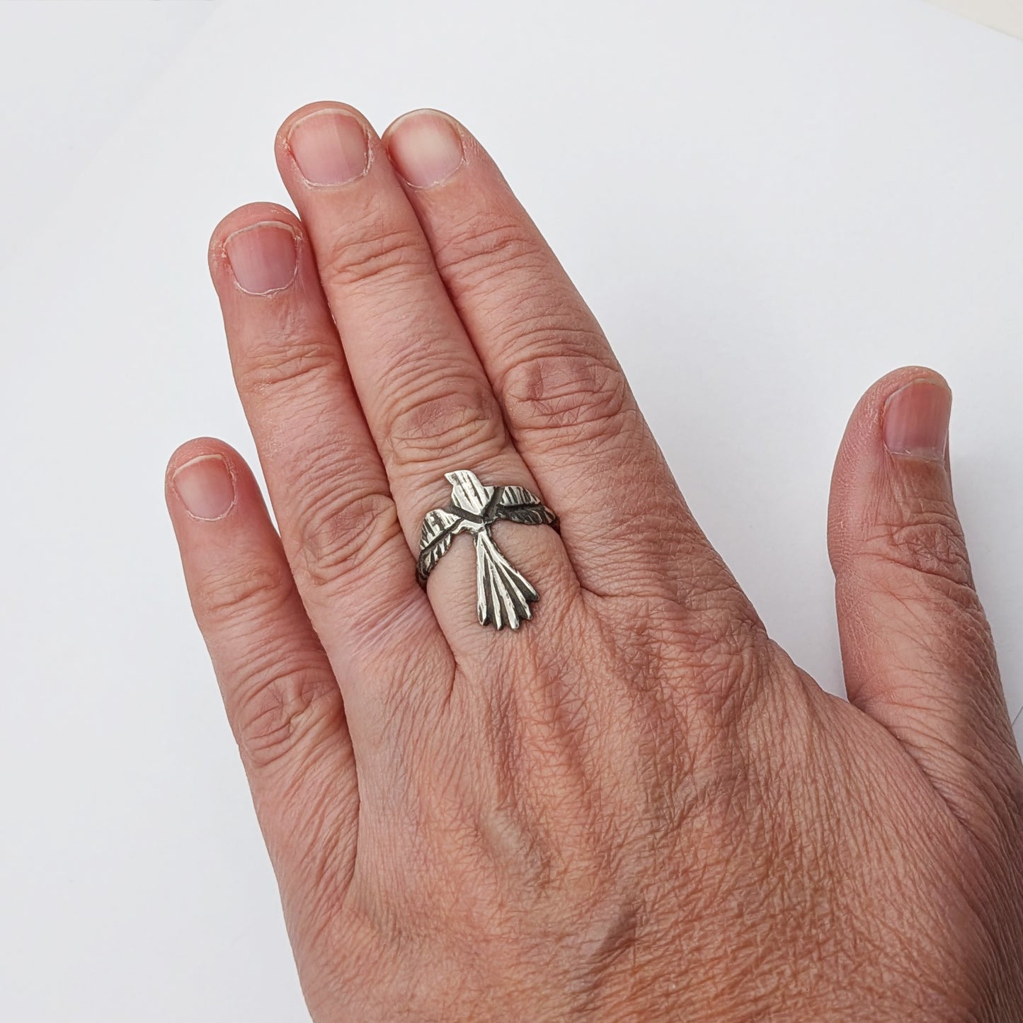 Crow in Flight Ring